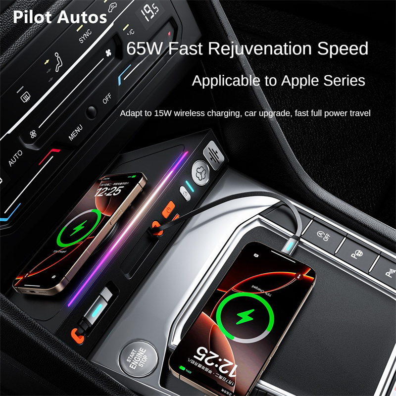 Car Air Freshener - Auto-Schnellladegerät 130W Dockingstation USB-Konverter mit Auto-Lufterfrischer