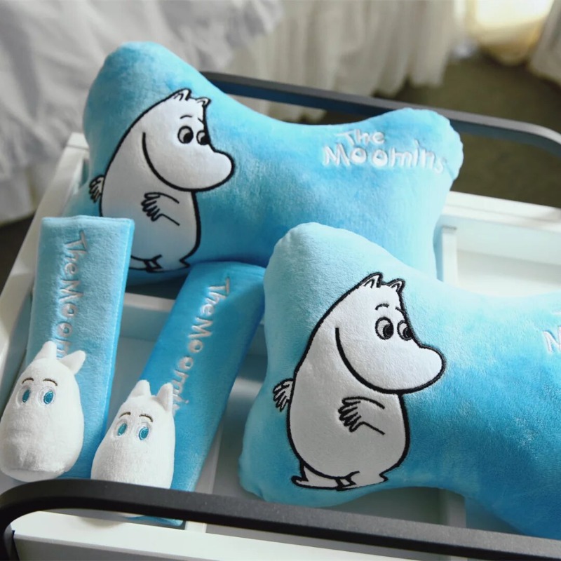 Car Seat Cover - Neue Cartoon-Mumins Beliebte Autositzgurt-Schulterabdeckung Weiches Nackenstützkissen