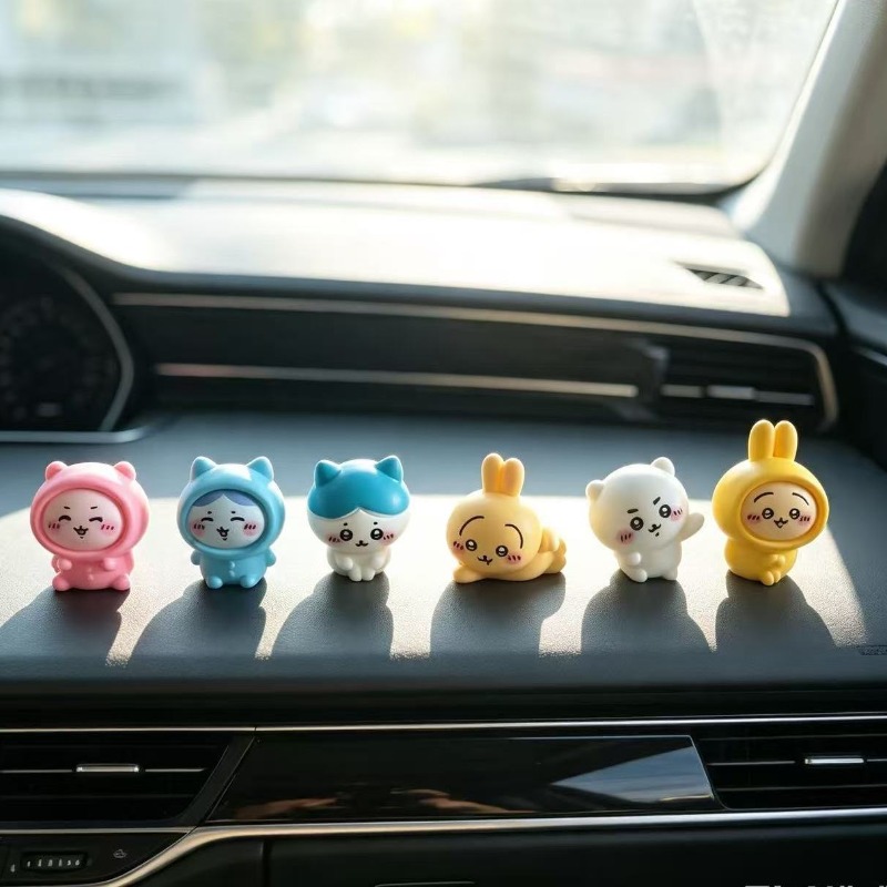 Car Accessories Japanese - Chiikawa Mini-Figur, niedliche Usagi-Cartoon-Autofigur, Heim- und