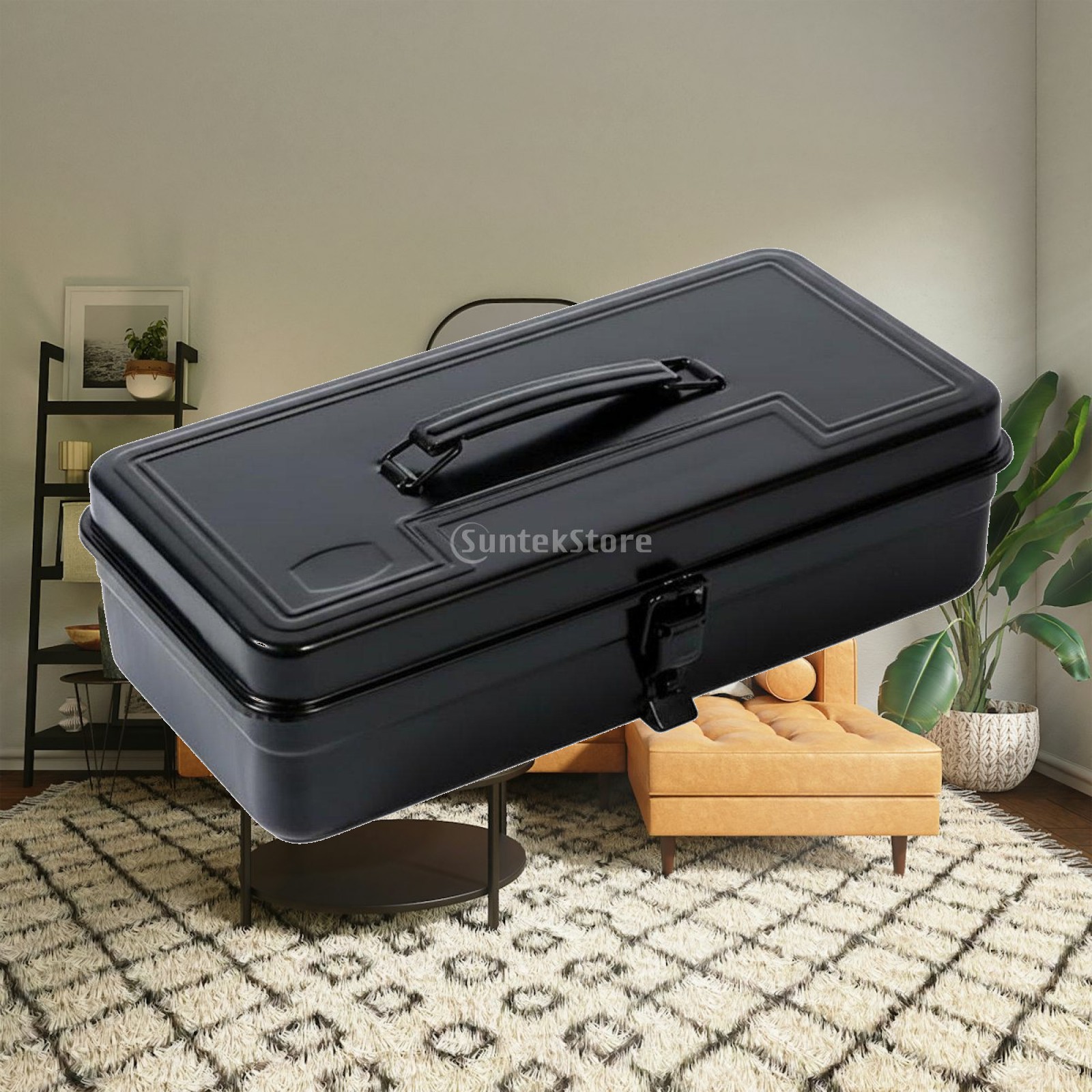 Car Organizer - Eiserne Werkzeugkiste, Verstärkte Mechaniker-Werkzeugkiste, Metall-Organizer für