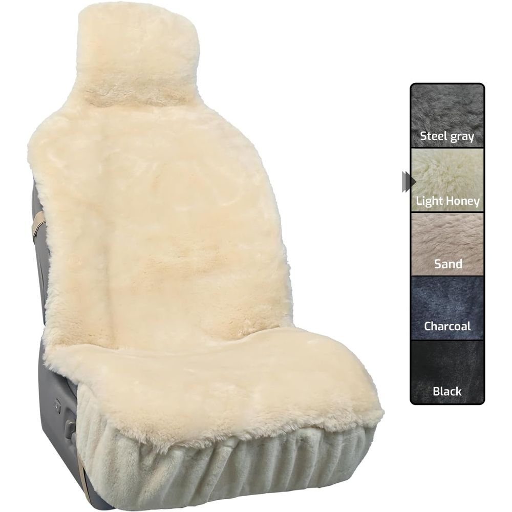 Car Seat Cover - Aegis Cover Premium Schafsfell Autositzbezug Vordersitzauflage