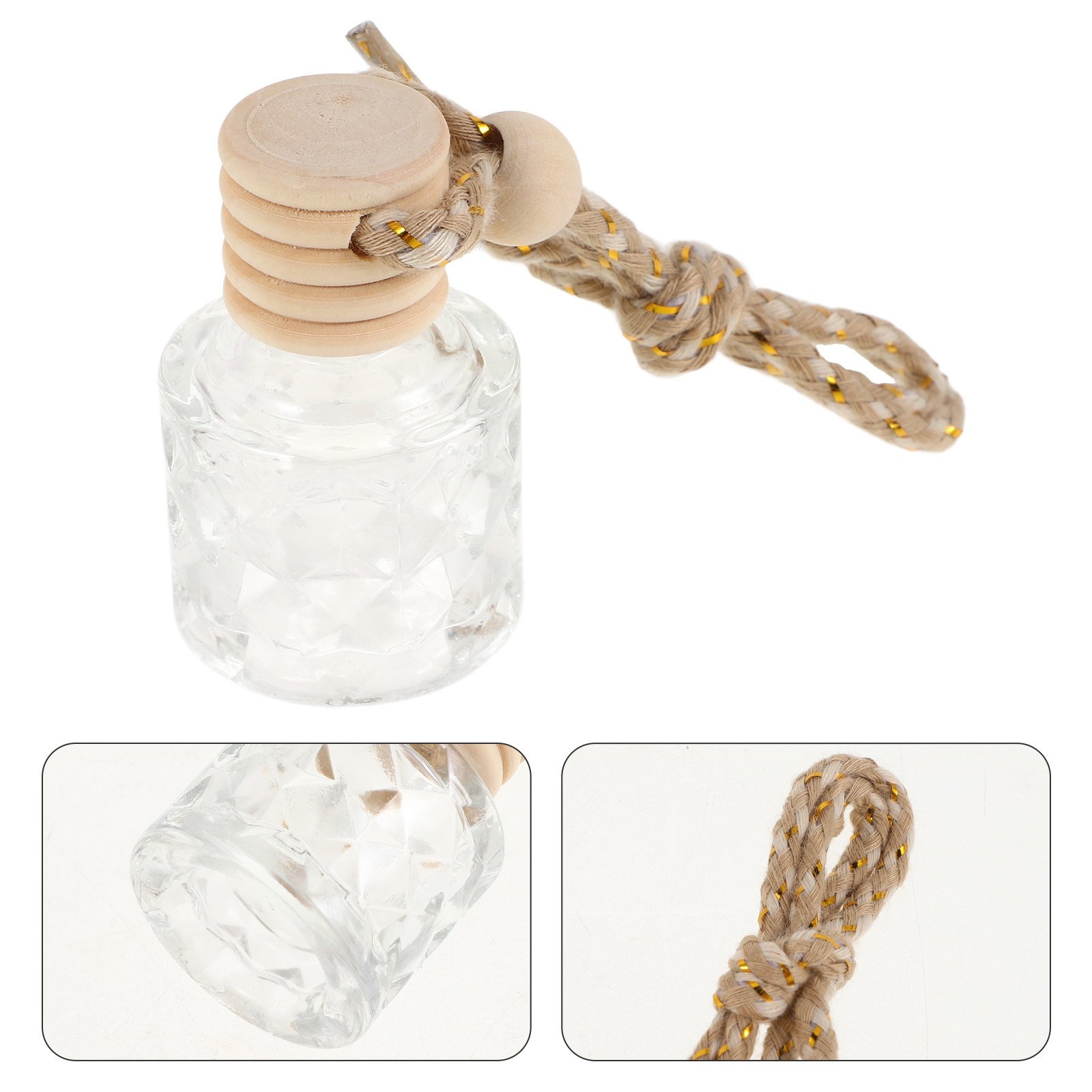 Car Air Freshener - 2 Stück Glasflaschen für ätherische Öle,