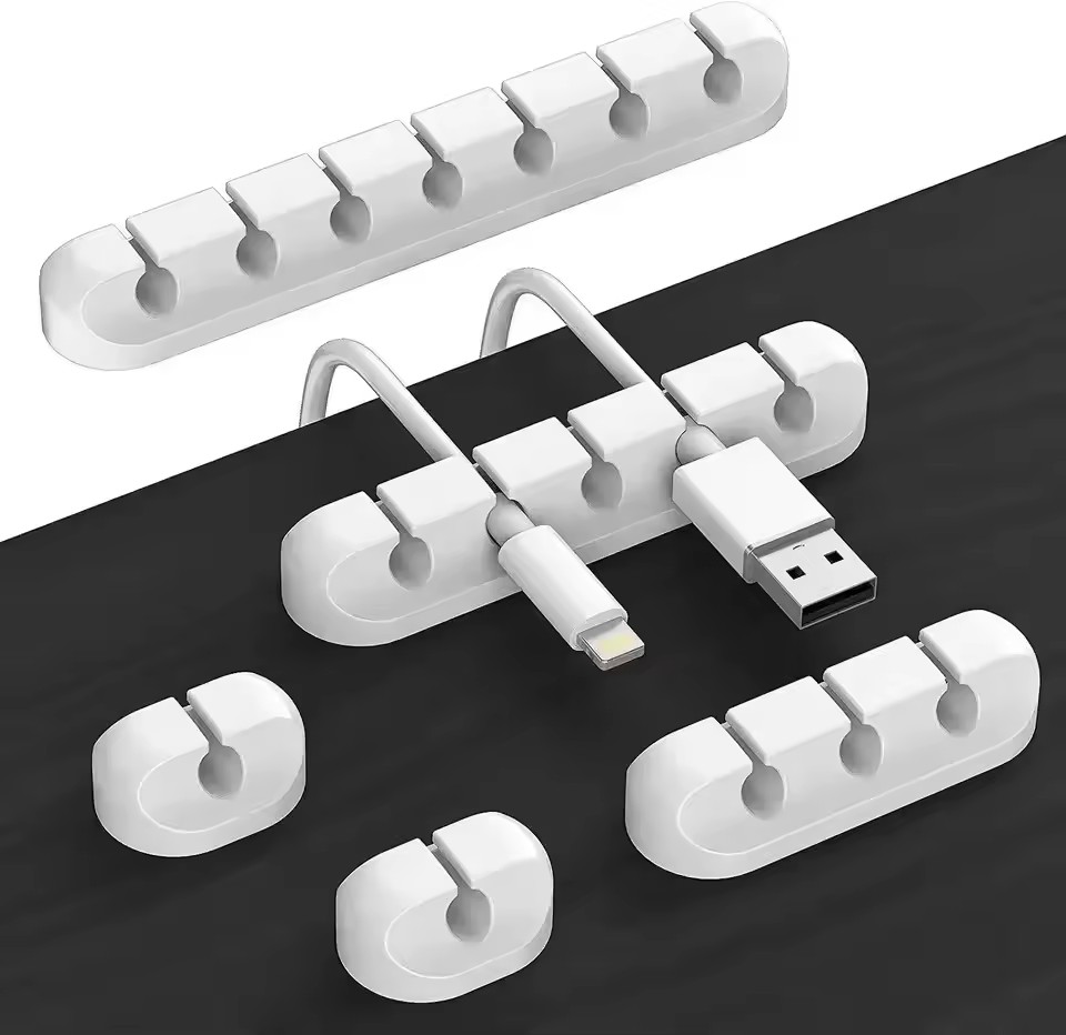 Car Organizer - Kabel-Organizer aus Silikon, USB-Kabelwickler, Management-Clips, selbstklebend,