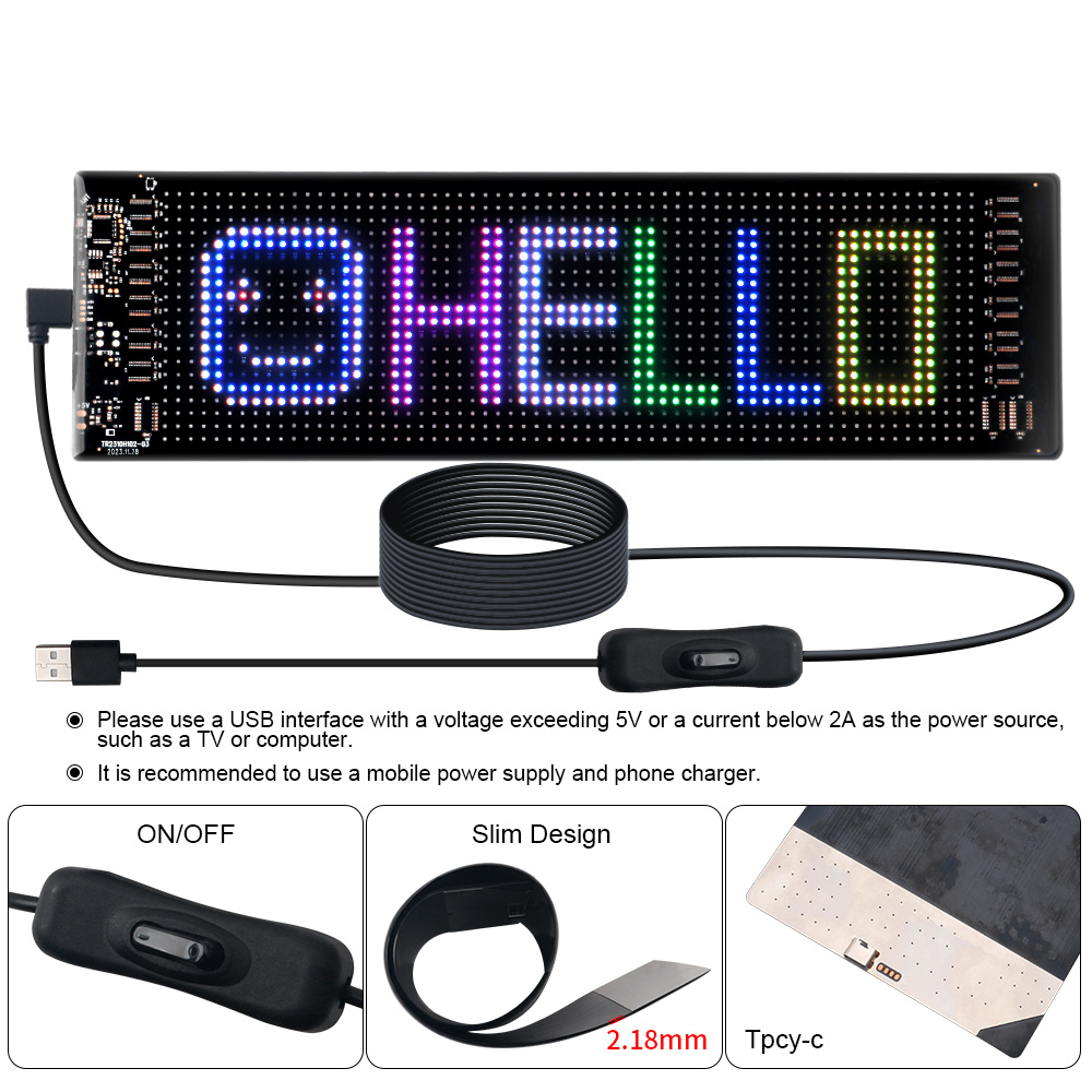 LED-Matrix-Pixel-Panel, scroll – Car Led Light Bewertung und Preis