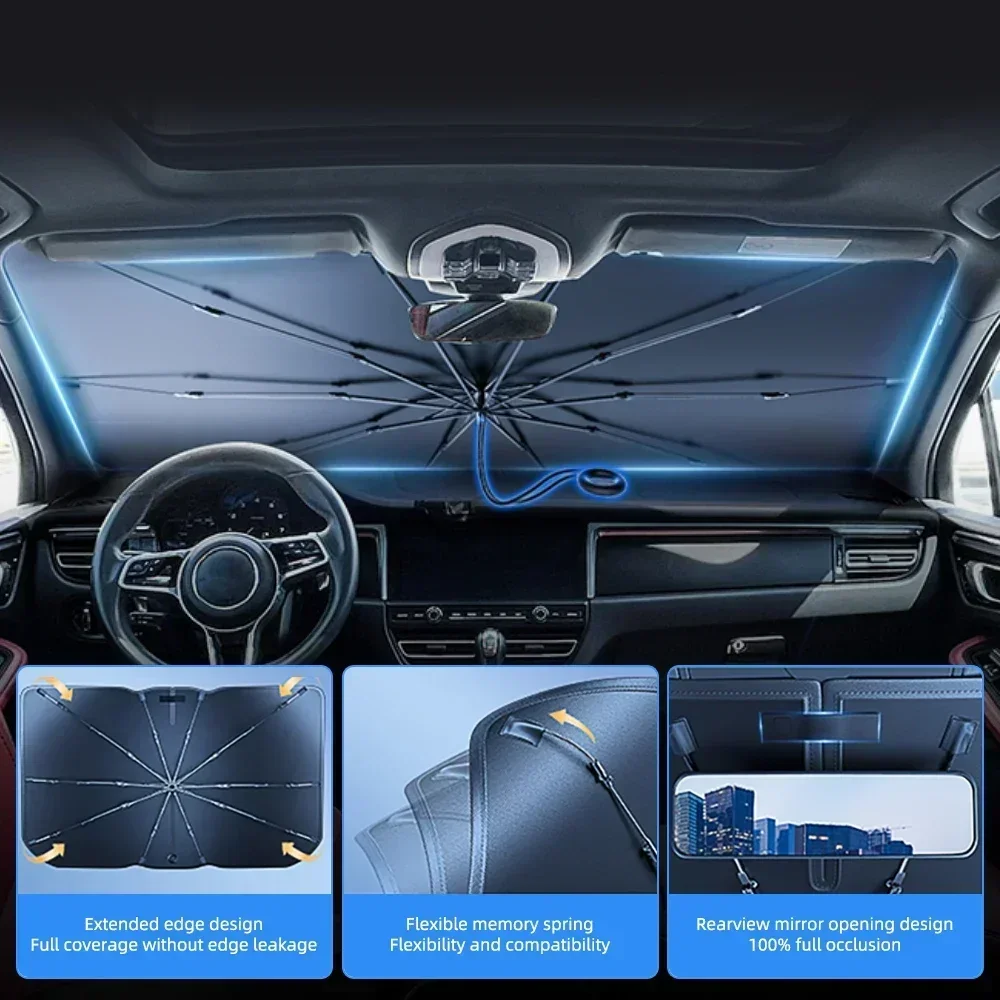 1 Stück faltbarer Sonnenschirm – Windshield Sun Shade Bewertung und Preis